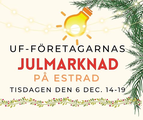 UF-företagarnas julmarknad på Estrad i Alingsås. 6 december